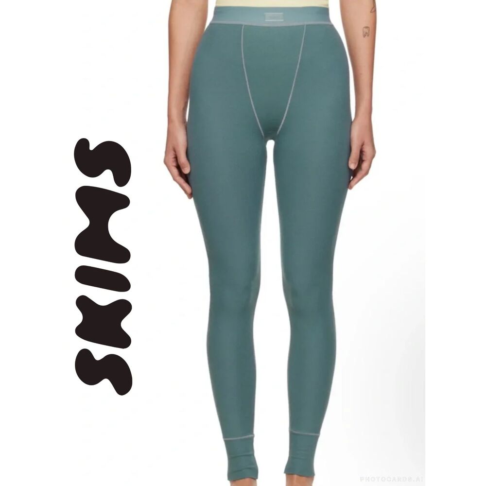 SKIMS Kyanite Cotton Rib Leggings - Size Small